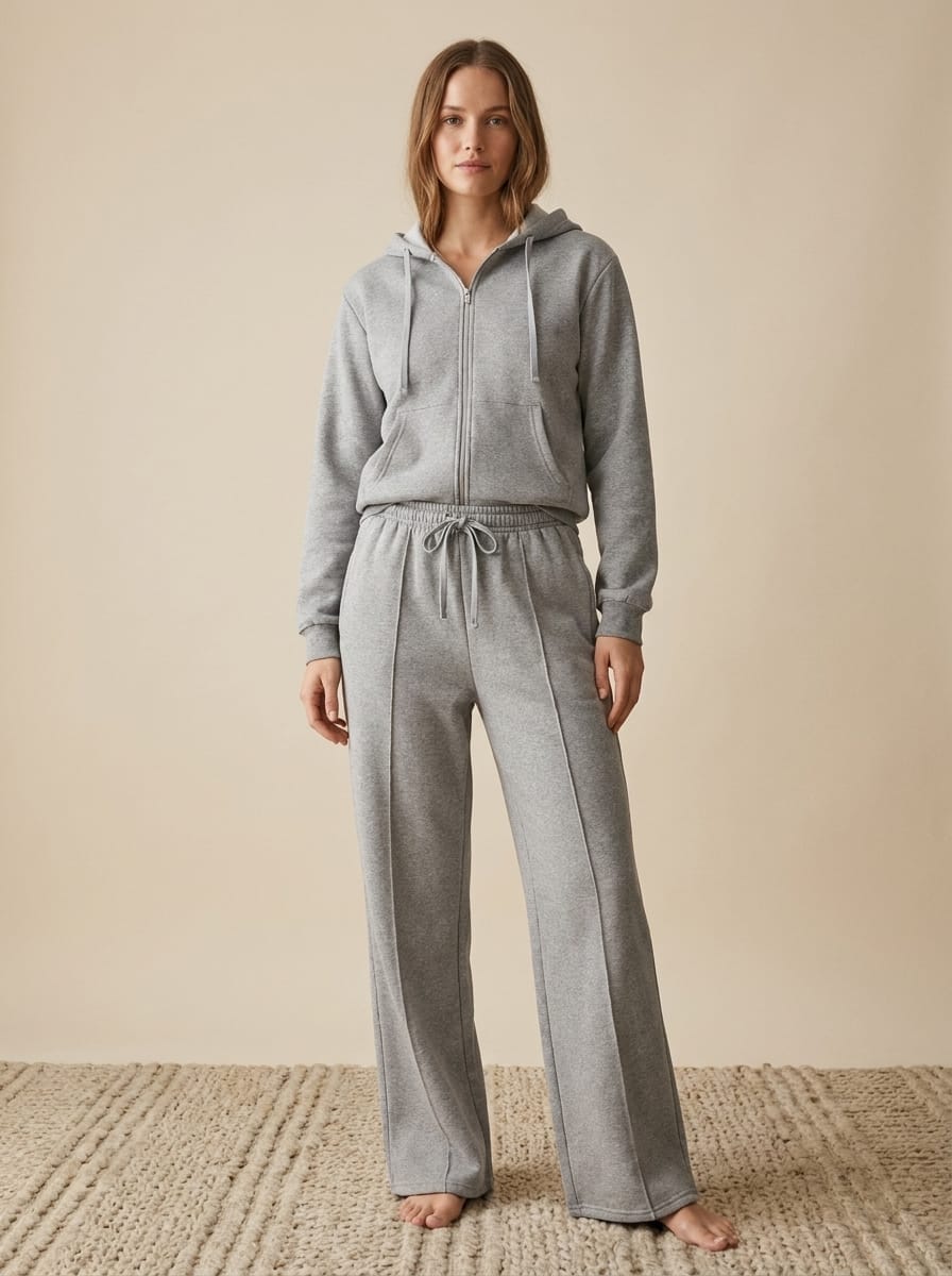 Conjunto Algodón Peruano — Gris Melange